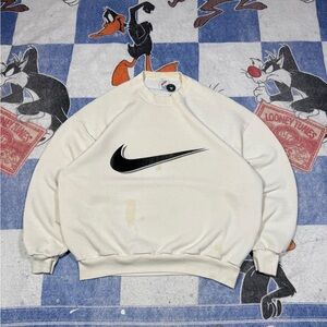 Vintage nike big swoosh crewneck sweatshirt